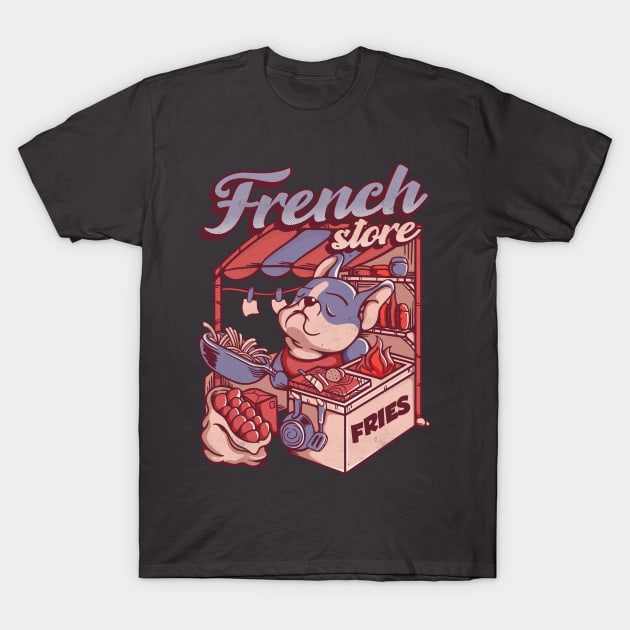 French Bulldog Store T-Shirt by Pixeldsigns